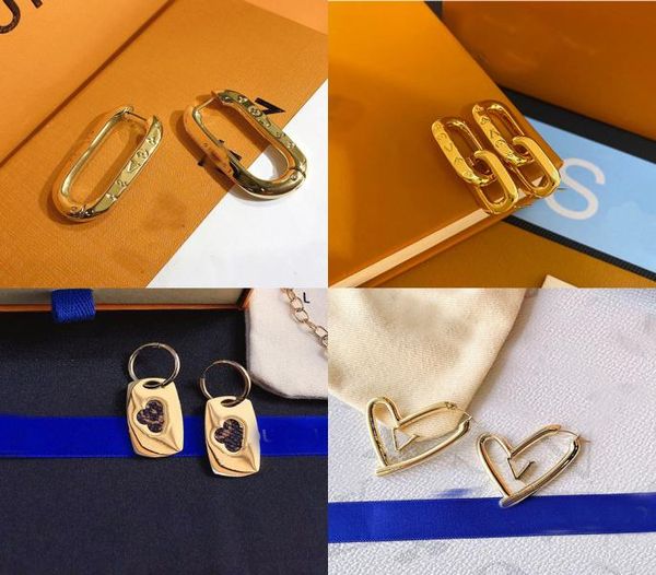 

fashion designer earrings women earing charm earring earings party wedding stainless steel birthday gift luxury classic brand euro5934062, Golden