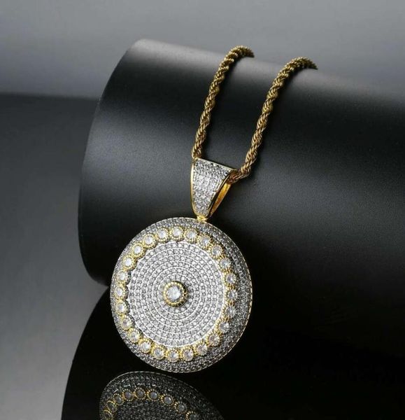 

hip hop target diamonds pendant necklaces for men luxury necklace golden silver jewelry real gold plated copper zircons cuban chai6611542