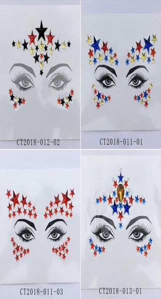 

body face art flash forehead gems tattoo stickers women prom easy use diy adhesive eye crystal temporary decor jewel paste 10cpss1073603