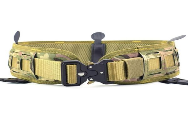 

1 piece adjustable tactical belt men039s thick belt quick release hunting belt outdoor camping equipment outdoor gadgets5222171, Black;green