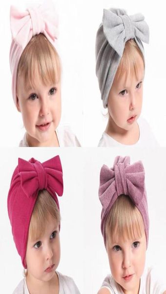 

baby kids double knitting hat autumn winter new children cashmere bows hats newborn soft hats baby girls warm beanies 12 colors a23852713, Yellow