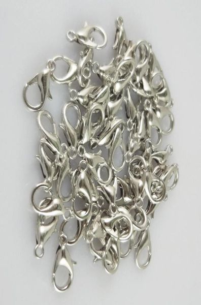

100pcslot 12mm silvergold plated lobster claw clasps hooks jewelry findings1524350