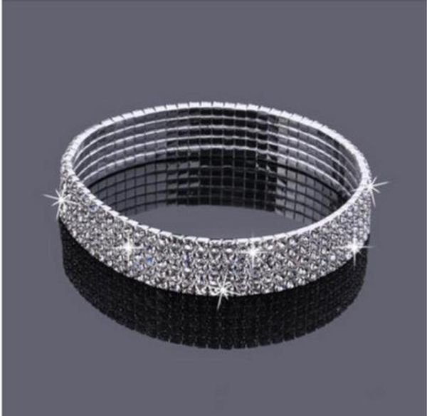 

5row five rows sparkly rhinestone anklet crystal stretch cz ankle bracelet anklet whole bridal wedding accessories for wo2235995, Red;blue