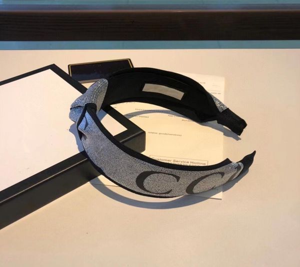 

designer 3color headbands gletters print women headband girls knotted cartoon pattern headwraps hairband hair hoop sport accessor6051608, Silver