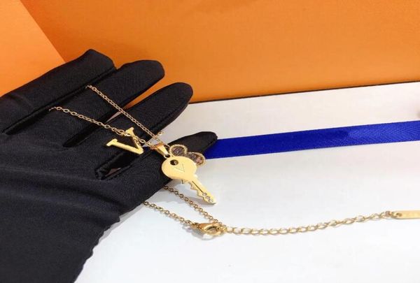 

gold necklace luxury designer stainless steel necklaces pendant choker pendant chain women plated letter statement jewelry accesso5426406, Silver