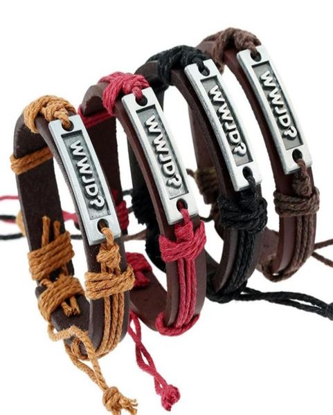 

wwjd leather ethnic bracelet english alphabet leather bracelet ethnic retro trinkets popular in europe and america2226504, Golden;silver