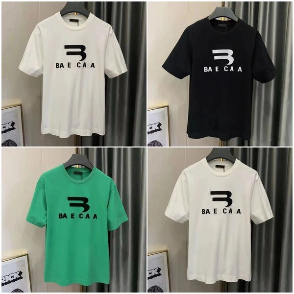 

new spring summer tide men and women tee couple short tees designer of luxury men's t-shirts paris fashion brand t shirt clothing bb le, White
