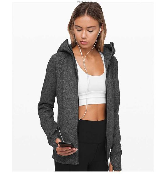 

autumn and winter yoga hoodie scuba lulus womens plus velvet thickening jackets hoodys sports half zipper terry designer sweater mhsu motion, Gray