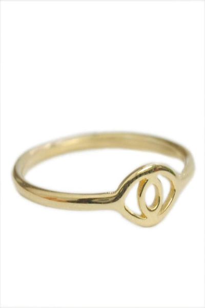 

simple evil eye ring midi jewelry rings size 75 for women girls band jewelry durable rings bijoux r0304240902, Silver