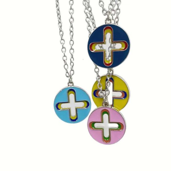 

fashion pendant necklaces homer frank ocean hip hop punk lucky clover enamel drop glaze necklace for men women girls party jewelry, Golden;silver