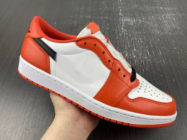 

authentic low 1 1s og mens basketball shoes starfish shattered backboard cz0790-801 men women trainers sports sneakers, Red;white