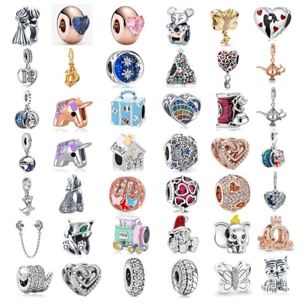 

925 silver fit charm 925 bracelet new product cute dumbo romantic diamond love charms set pendant diy fine beads jewelry8579181, Bronze;silver