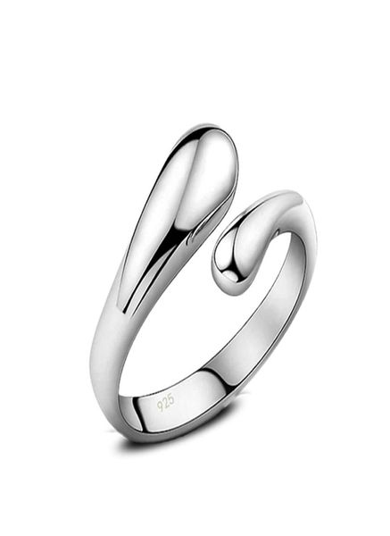 

925 sterling silver ring water drop 18k gold plated fashion women men gift jewelry finger rings8503742