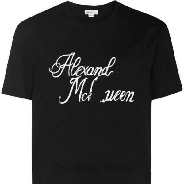 

designers mens alexanders mcqueen womens tees letter pattern casual chest luxurys clothing street shorts sleeve clothes yo1 2 i08e, White;black