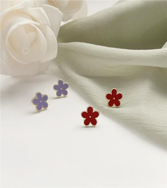 

ch1260 fresh candy cute ear jewelry fashion s925 silver needle vitality color flower stud earrings for young girl gifts1901812