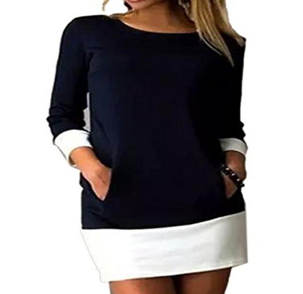 

joeoy women039s colorblock 34 sleeve crew neck shift dress04718830, Black;gray