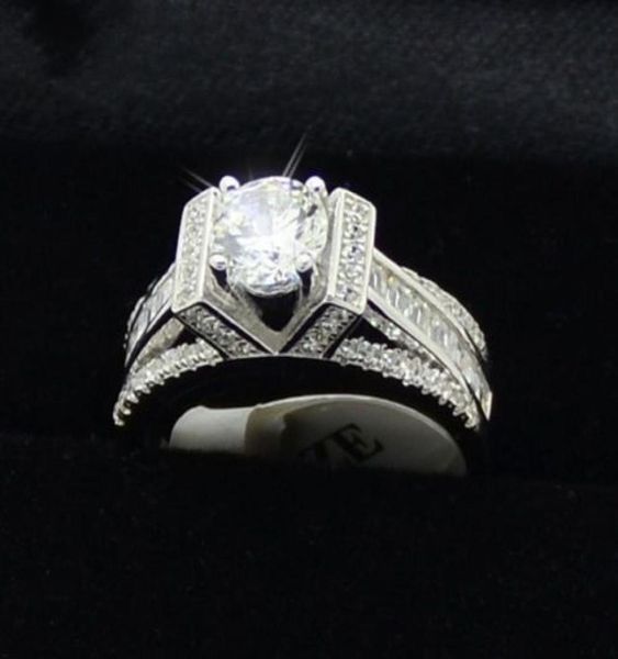 

fashion jewelry eiffel tower style white z gemstones 925 sterling silver cz diamond engagement wedding ring size 510 for love2297703