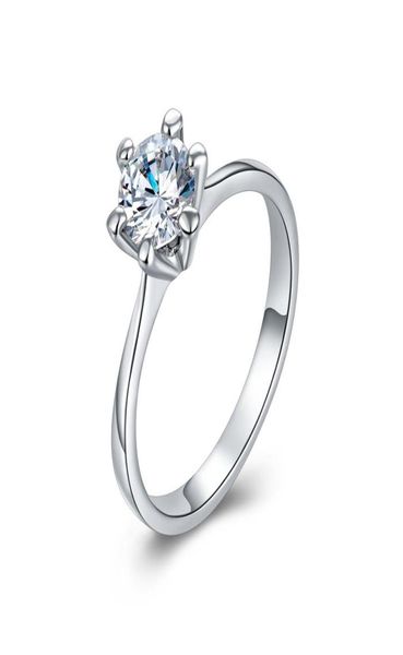 

classical 18k platinum plated women weddingengagement band solitaire rings genuine austrian crystal fashion costume jewelry for w5823712, Golden;silver