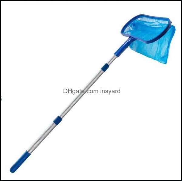 

pool swimming water sports outdoorspool aessories 1pc fish pond clean skimmer net pole ponds cleaning debris leaf rake with adju7983522