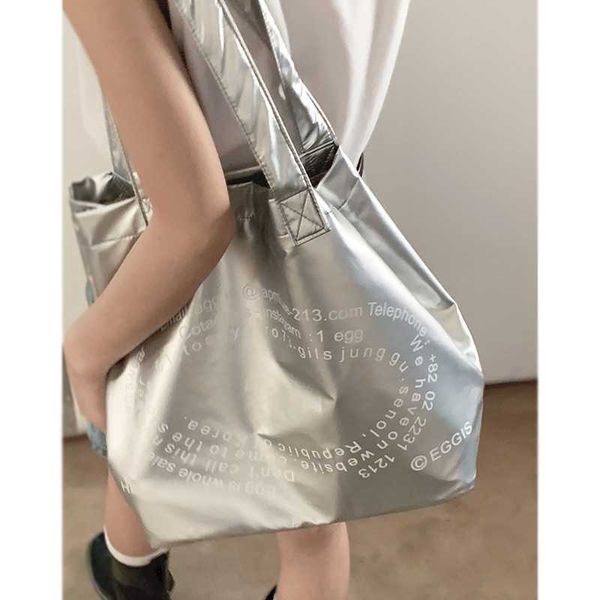 

evening bags south korea large capacity silver bag women's new small fashion commuter handbag student one shoulder tote 230704