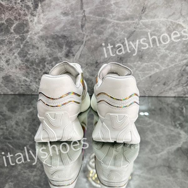 

2023 new luxury reflective leather dad shoes space stitching material sneakers designer sneakers modern autumn winter trendy shoes xsd230403, Black