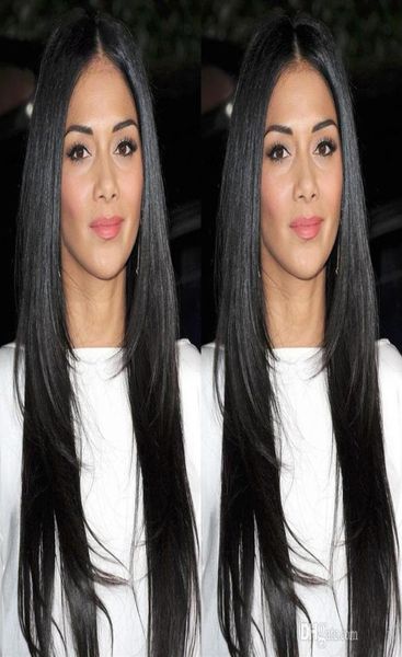 

silk lace front human hair wigs peruvian virgin hair front lace wigs straight full lace human hair wigs for black women4033371, Black;brown