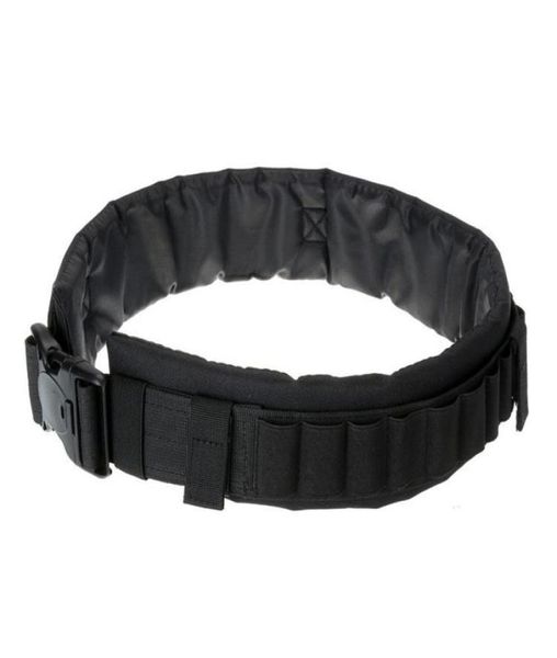 

tactical sgun hunting 25 shell bandolier ammo belt thicken nylon combat hiking sport outdoor equipment belt7468372, Black;gray