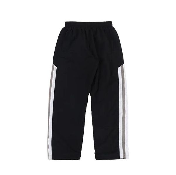 

black pants stitched nylon sports casual pants men women 23ss, Black;brown