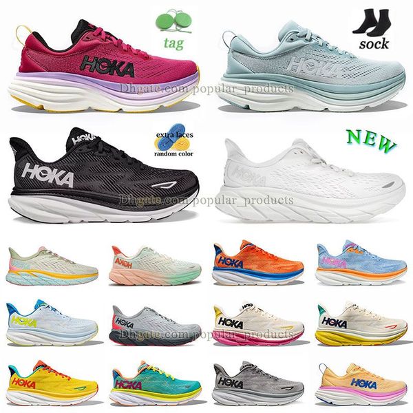 

hoka one one bondi 8 running shoes mens clifton 8 9 carbon x 2 3 hokas triple black white womens fashion people cyclamen sweet lilac platfor