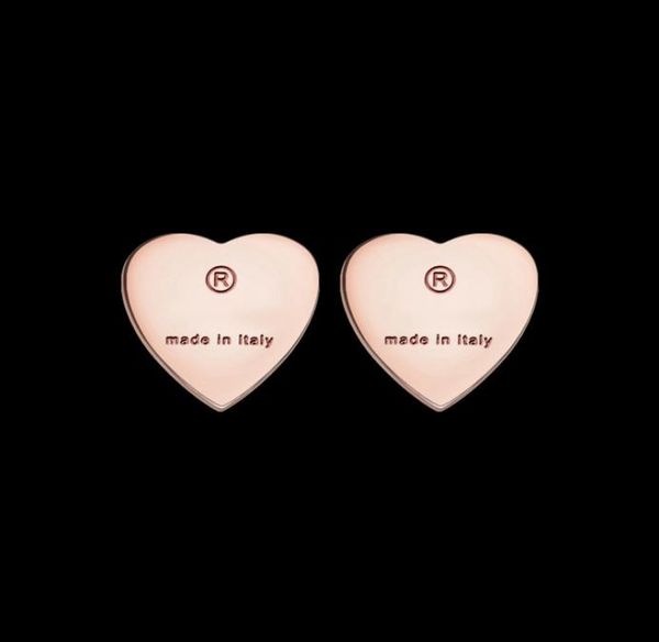 

316l titanium steel simple fashion couple peach heart earrings jewelry whole whole 5528588, Golden;silver