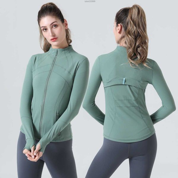 

lulus align women yoga jacket define workout sport coat fitness sports quick dry activewear solid zip up sweatshirt sportwear 2023 sell sy7i, Gray