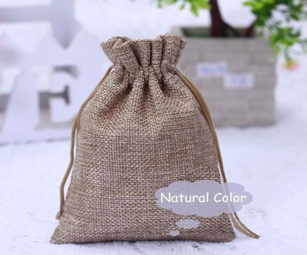 

whole 5 colors 100pcs burlap bags with drawstring gift jute bags included cotton lining size 35quotx47quot 9x12cm 9598916, Pink;blue
