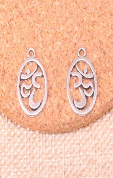 

120pcs charms yoga om 2214mm antique making pendant fitvintage tibetan silverdiy handmade jewelry3511602, Bronze;silver