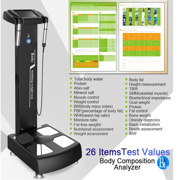 

body bmi weight measuring and body element detection fat analyzer machine