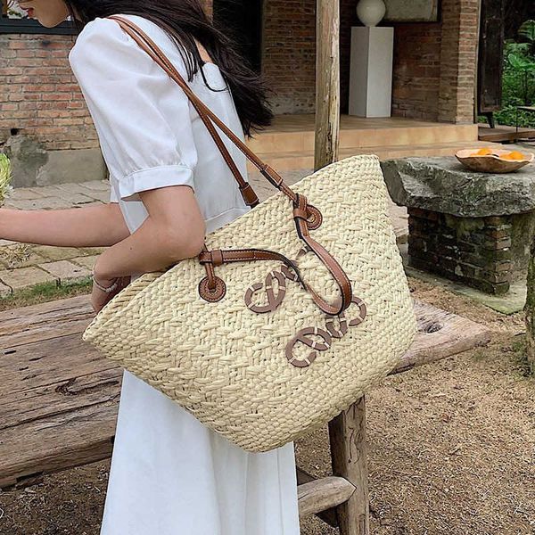 

evening bags designer shoulder bags luxury french handbag lowe tote hand-woven straw hand-held holiday garden basket high appearance level d