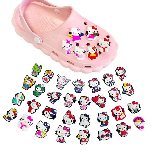 

anime charms wholesale childhood memories cute cat cartoon charms shoe accessories pvc decoration buckle soft rubber clog charms fast ship, Blue
