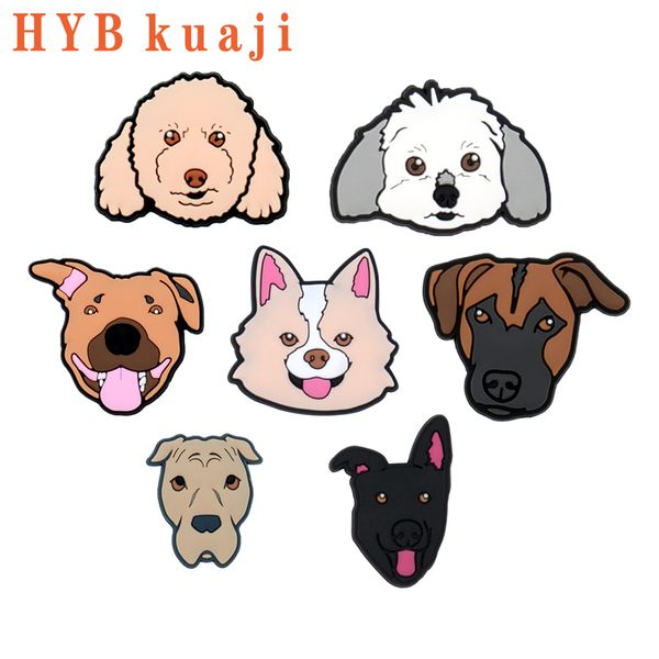 

hybkuaji custom dog mom paw print pvc shoe charms wholesale, White;pink