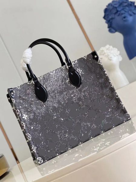 

m46448 new luxury women's bag denim handbag shoulder bag shopping bag