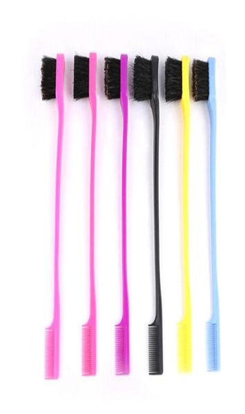 

beauty double sided edge control hair comb hair styling hair brush new random color makeup tools7860666, Silver