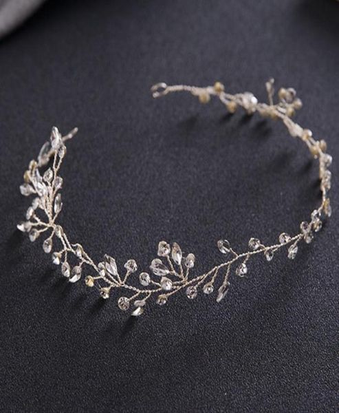 

luxury hair jewelry for women delicate crystal rhinestone headbands handmade bride tiaras romantic wedding hair accessories2902408, Slivery;golden