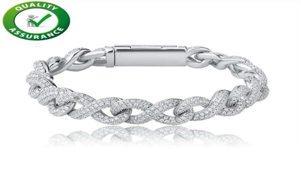 

mens bracelets fashion iced out cuban link bracelet diamond tennis chain bangle luxury designer hip hop high end jewelry bling gol6405671, Golden;silver