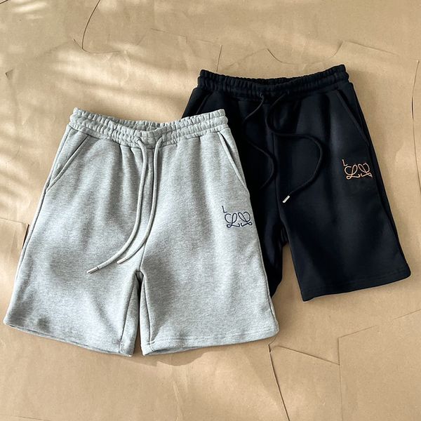 

men's shorts mens shorts r stitching against color womens embroidered sports casual mens and same style, White;black