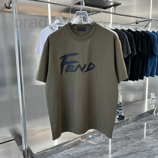 

men's t-shirts designer correct high edition fenti letter solid drip glue round neck short sleeve t-shirt j29c, White;black
