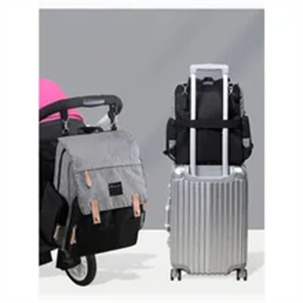 

diaper bag mommy diaper bags mother large capacity travel nappy backpacks with changing mat convenient baby nursing bags a2, Black