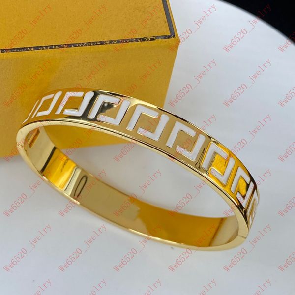 

designer bracelet double letter men's and women's neutral titanium steel drop glaze black white pink red enamel bracelet gift desi