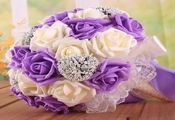 

romantic wedding bouquet lavender lilac perfect wedding favors hand holding flower artificial flowers adornment silk bridal weddin4024393