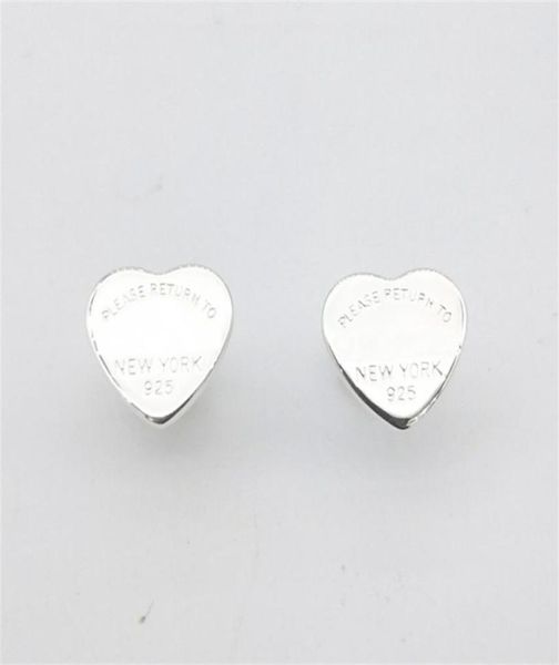 

ladies s925 sterling silver classic heartshaped silver earrings studs jewelry lovers sweet romantic holiday anniversary gift 22013430054, Golden;silver