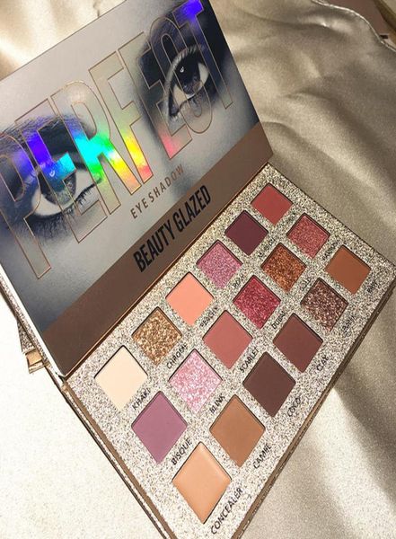 

quality brands dhl beauty glazed 18 colors eyeshadow palette nude waterproof glitter pigment smoky eye shadow pallete make up1020022
