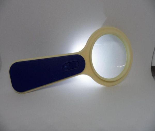 

highquality 80mm x10 led flash handheld magnifier loupes jewelry magnifying reading glasses for newspape 9434620