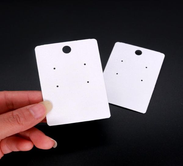 

100pcslot 57cm 4 holes white paper jewelry display card used for dangle earringsdrop earringsear stud accessories tag marking 9463045